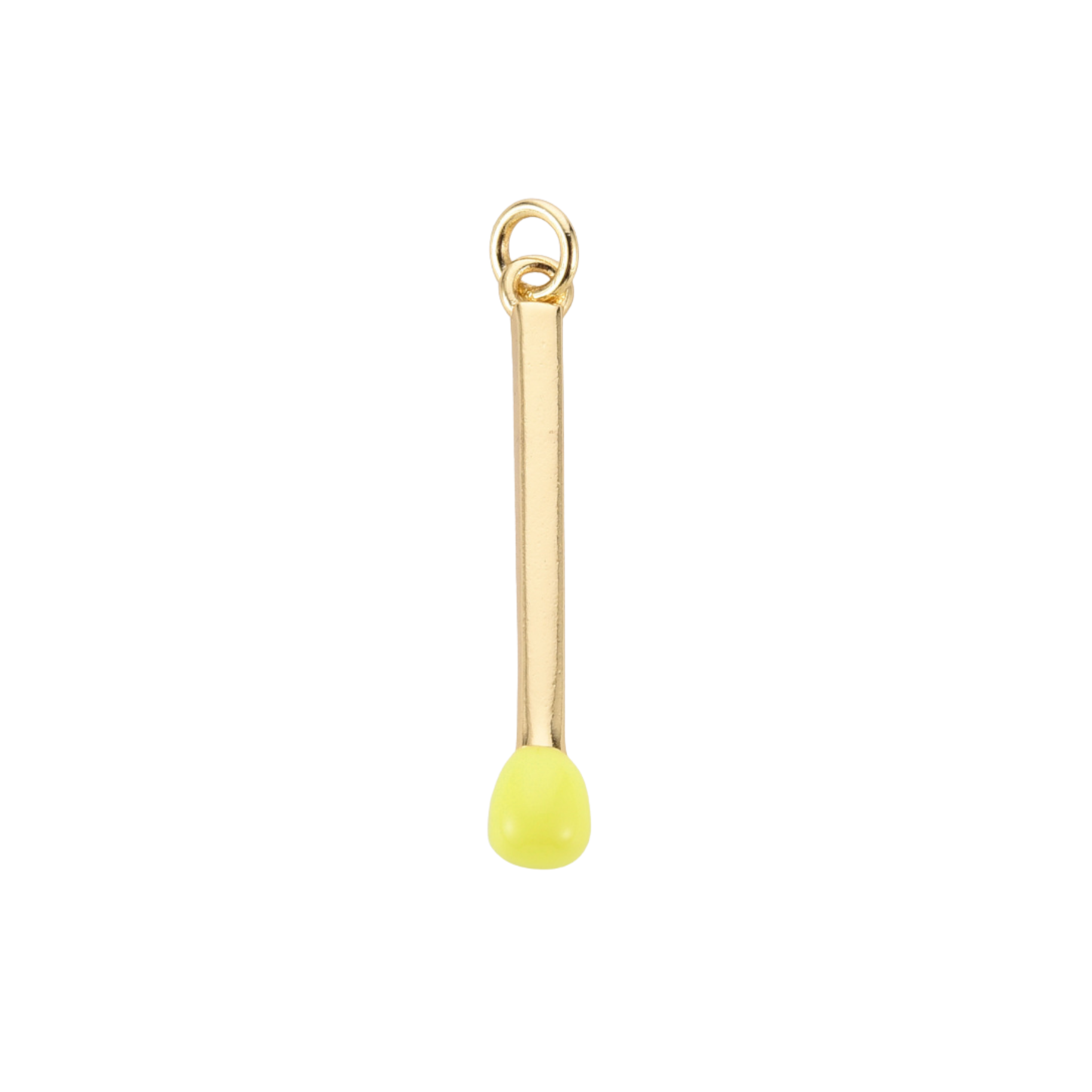 16k Gold Plated Brass Match Stick Charm: Dark Blue