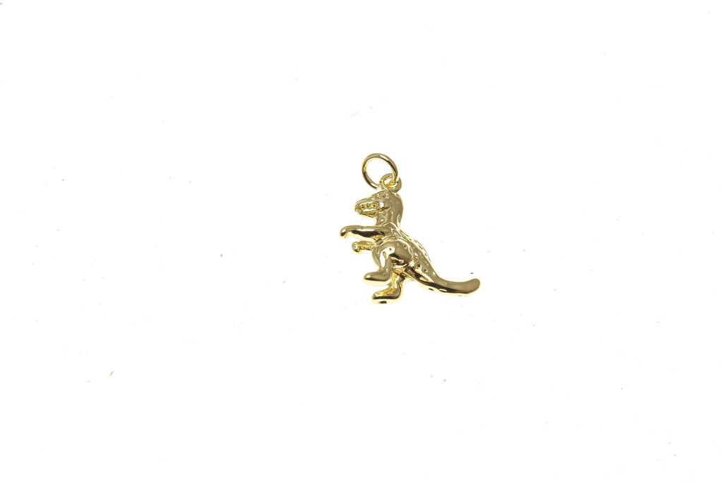 Gold Dinosaur T-Rex Charm for Necklace or Bracelet,CPG1394: 5pcs / Gold