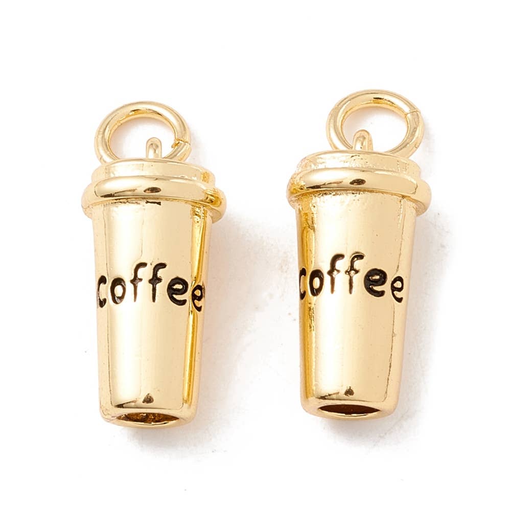 Gold Coffee Cup Charm