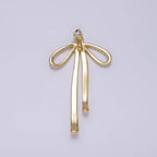 14K Gold Filled 30mm Ribbon Bow Minimalist Charm in Gold & Silver | AG494: Gold