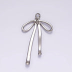 14K Gold Filled 30mm Ribbon Bow Minimalist Charm in Gold & Silver | AG494: Gold