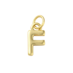 18k Gold Plated Brass Initial Charm Individual Letters: C