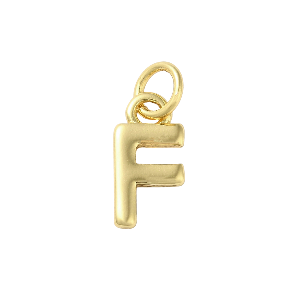 18k Gold Plated Brass Initial Charm Individual Letters: B