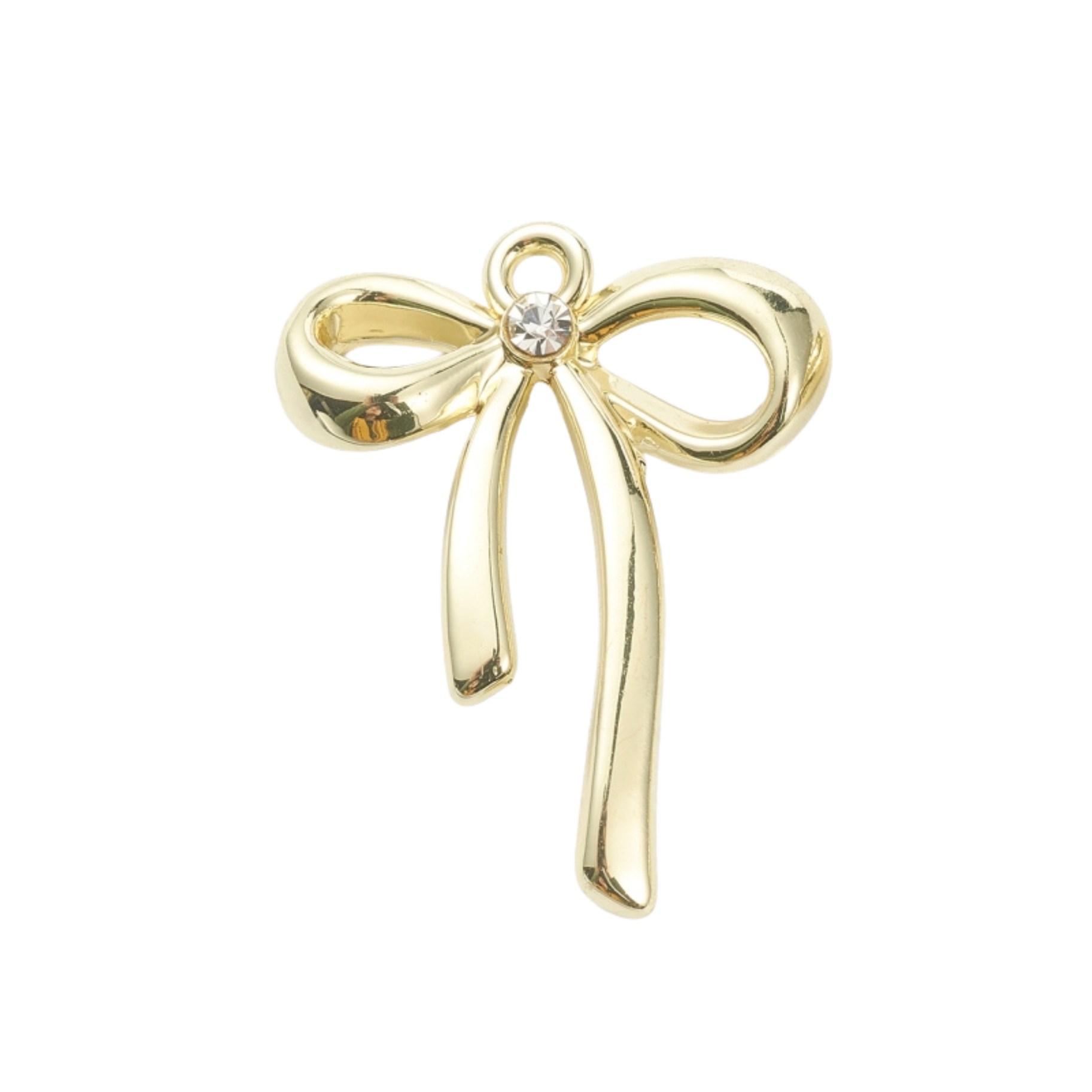 Gold Alloy Bow Charm
