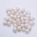 24K Gold Filled White Freshwater Pearl Charm | P1879
