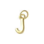 18k Gold Plated Brass Initial Charm Individual Letters: E