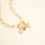 Stainless Steel Teardrop Birthstone Charm: June