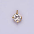 Zirconia Minimalist Round Mini Charm