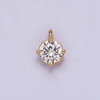 Zirconia Minimalist Round Mini Charm