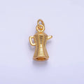 24K Gold Filled Italian Expresso Coffee Maker Pot Multidimensional Charm | W318
