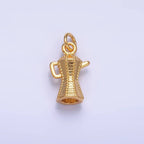 24K Gold Filled Italian Expresso Coffee Maker Pot Multidimensional Charm | W318