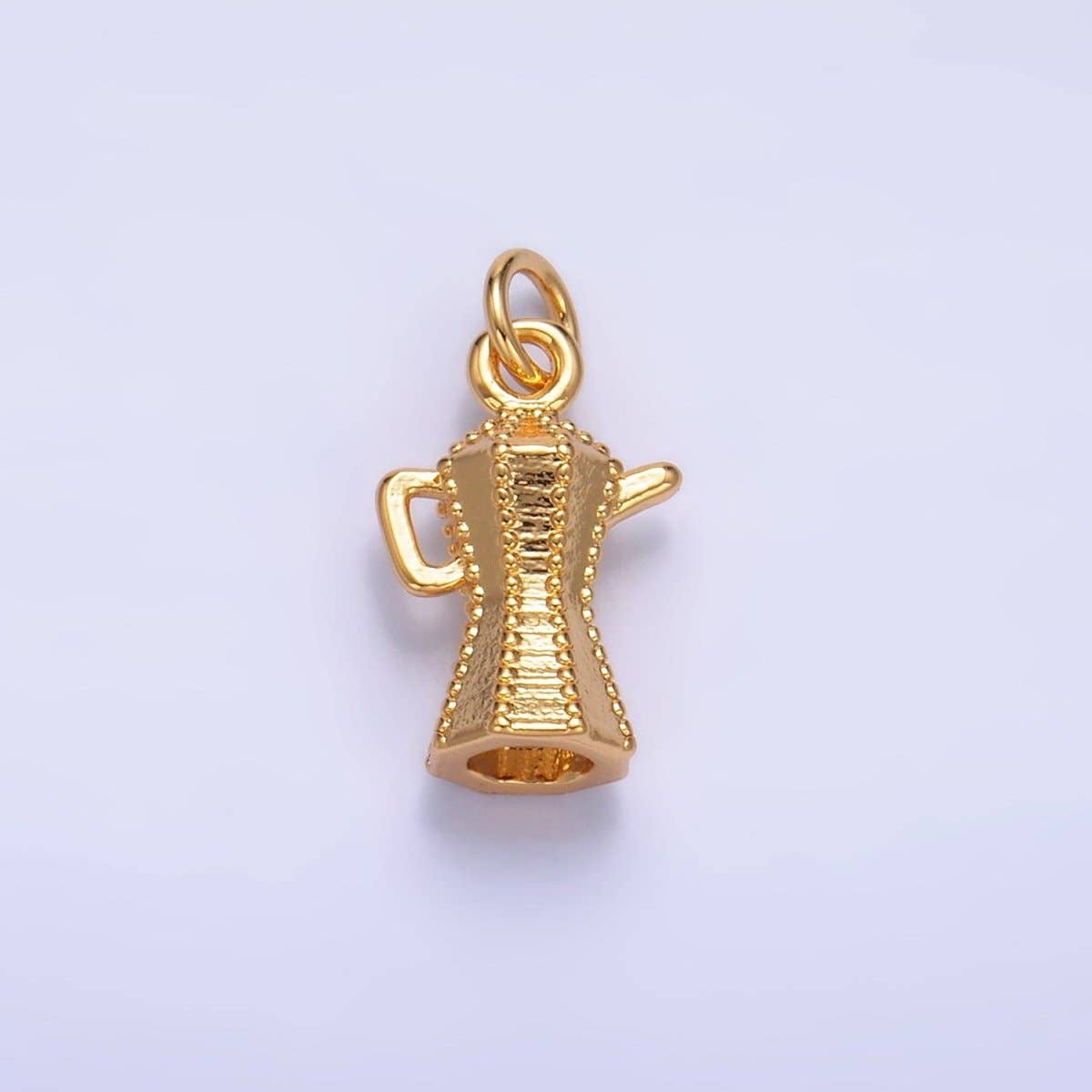 24K Gold Filled Italian Expresso Coffee Maker Pot Multidimensional Charm | W318