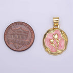 Gold Filled Pink Tulip Charm