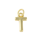 18k Gold Plated Brass Initial Charm Individual Letters: A