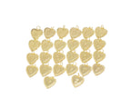 Gold Heart Initial Letter Two-Sided Monogram Charm CPG2207: One full set 26pcs