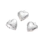* Silver Vintage Heart Locket Charm