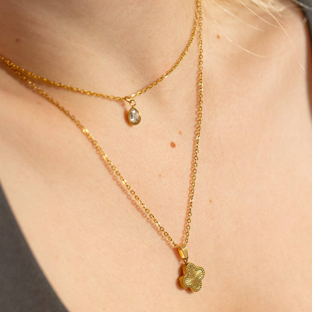 April Teardrop Birthstone Charm