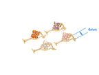 Gold Party Drink & Wine Glass Charms with Crystals CPG1454: #02 clear white / 5pcs
