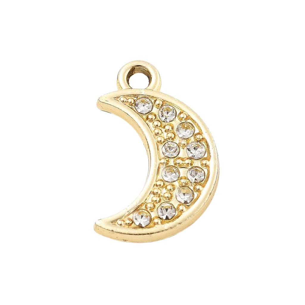 Gold Alloy Moon Charm