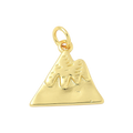 18k Gold Plated Brass Mountain Charm