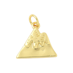 18k Gold Plated Brass Mountain Charm