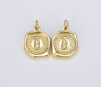 Gold Filled Virgin Mary Charm Pendant, Religious Gift CP1001
