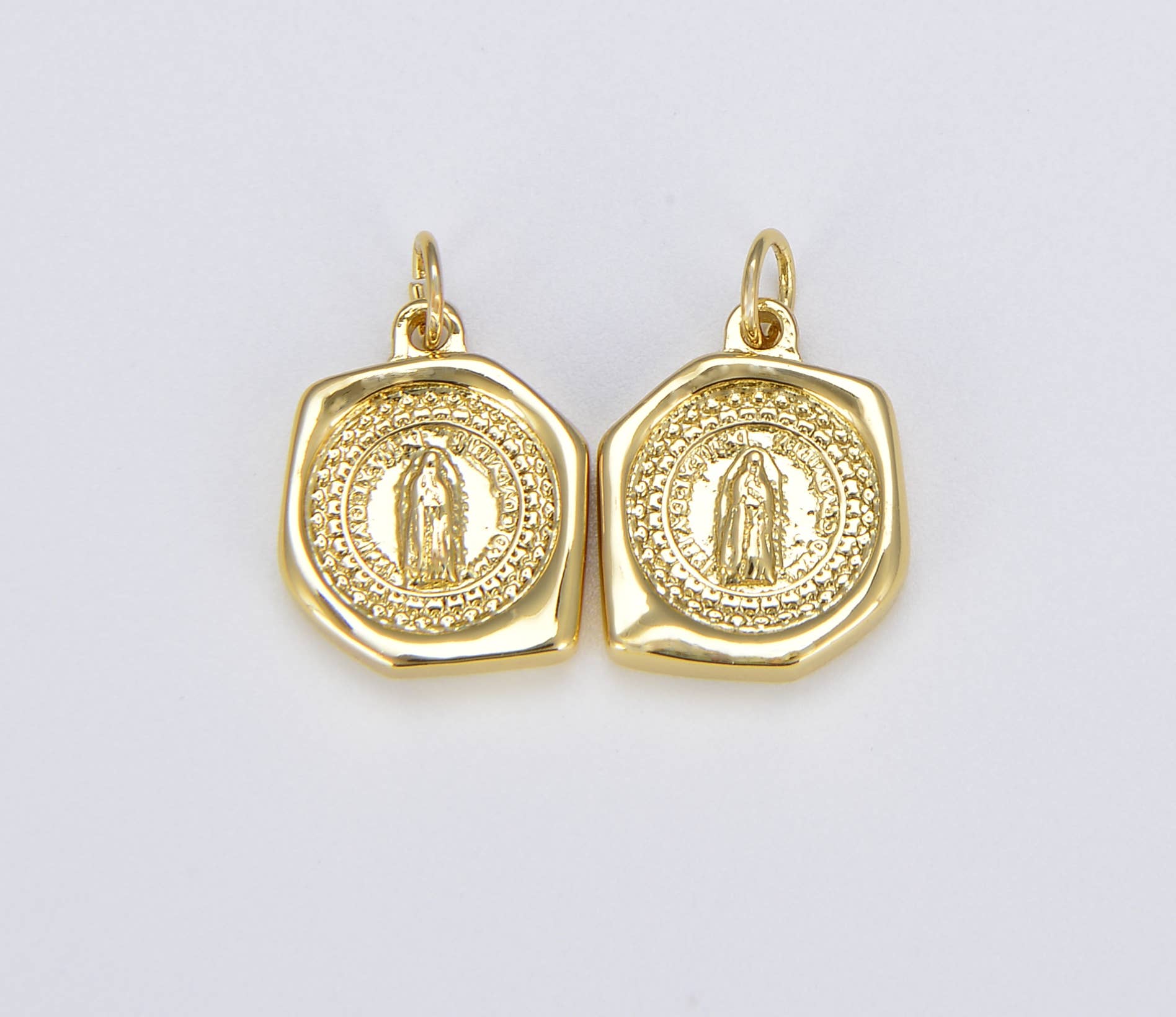 Gold Filled Virgin Mary Charm Pendant, Religious Gift CP1001