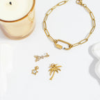 Gold Paperclip Carabiner Bracelet