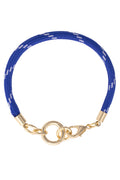 Blue Paracord Charm Bracelet