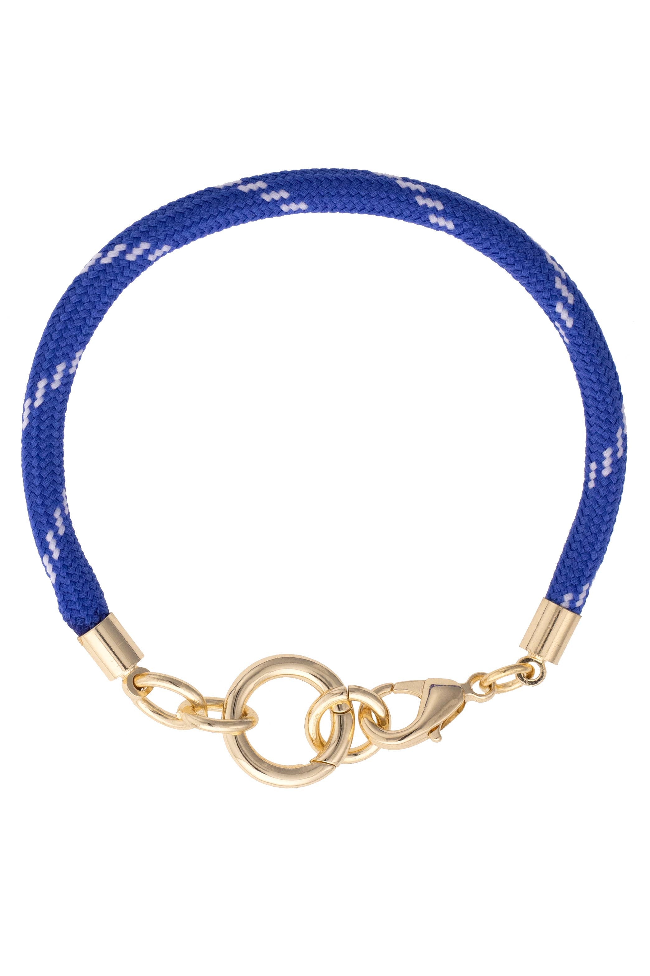 Blue Paracord Charm Bracelet