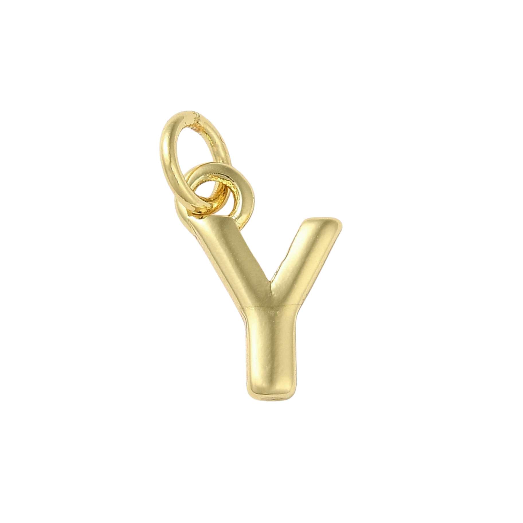 18k Gold Plated Brass Initial Charm Individual Letters: D