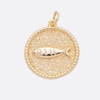 Gold Mariner's Nautical Coin Charm