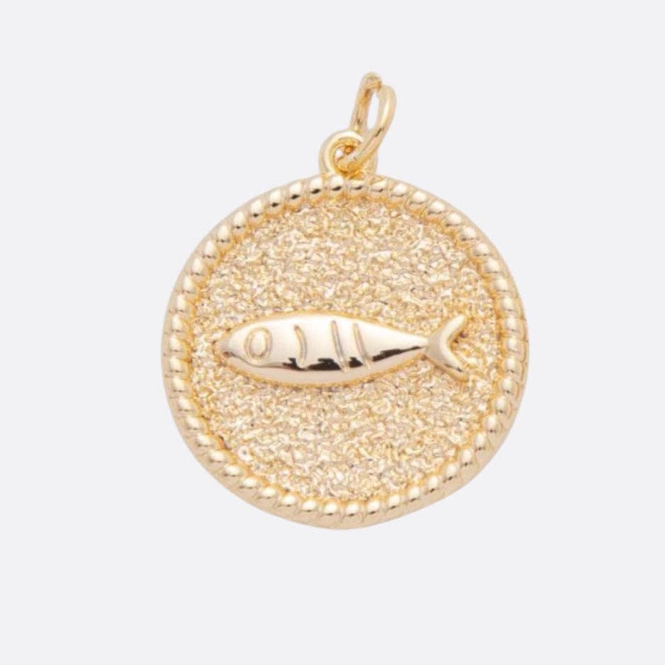 Gold Mariner's Nautical Coin Charm