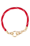 Red Paracord Charm Bracelet