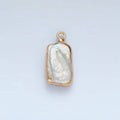 Freshwater Pearl Foil Bezel Charm