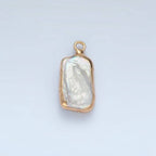 Freshwater Pearl Foil Bezel Charm