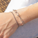 Gold Stainless Steel Paperclip Chain Bracelet + Extension: Gold / 2.5mm