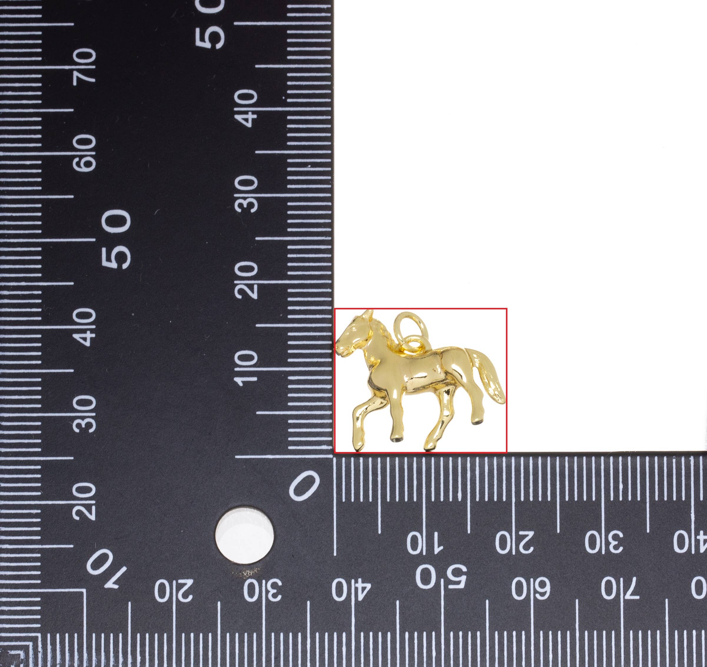 Gold Or Silver Horse Charm,Double Sided Horse Charm CPG1209: Gold / 10pcs