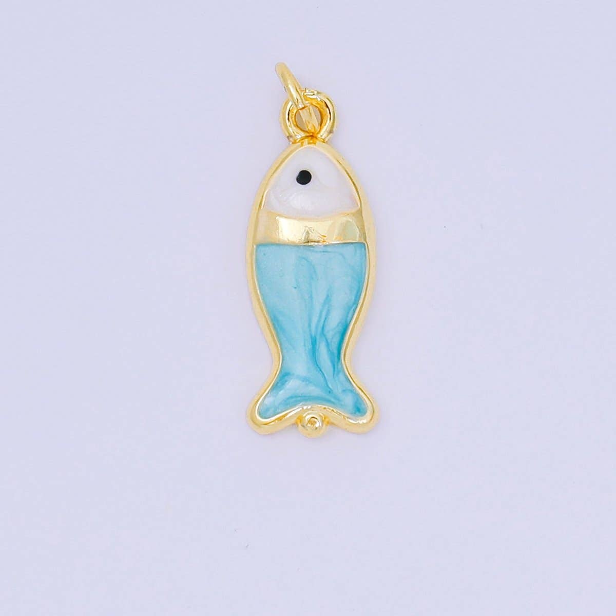 Pink Gold Filled Fish Charm