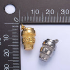 24K Gold Filled Mini 3D Multidimensional Coffee Tumbler Drink Charm in Gold & Silver | W670: Gold