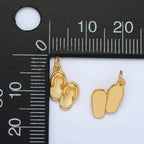 24K Gold Filled Minimalist Flip Flop Sandals Charm | AC-153