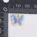 Enamel Monarch Butterfly Charm in Gold Filled, CP2199