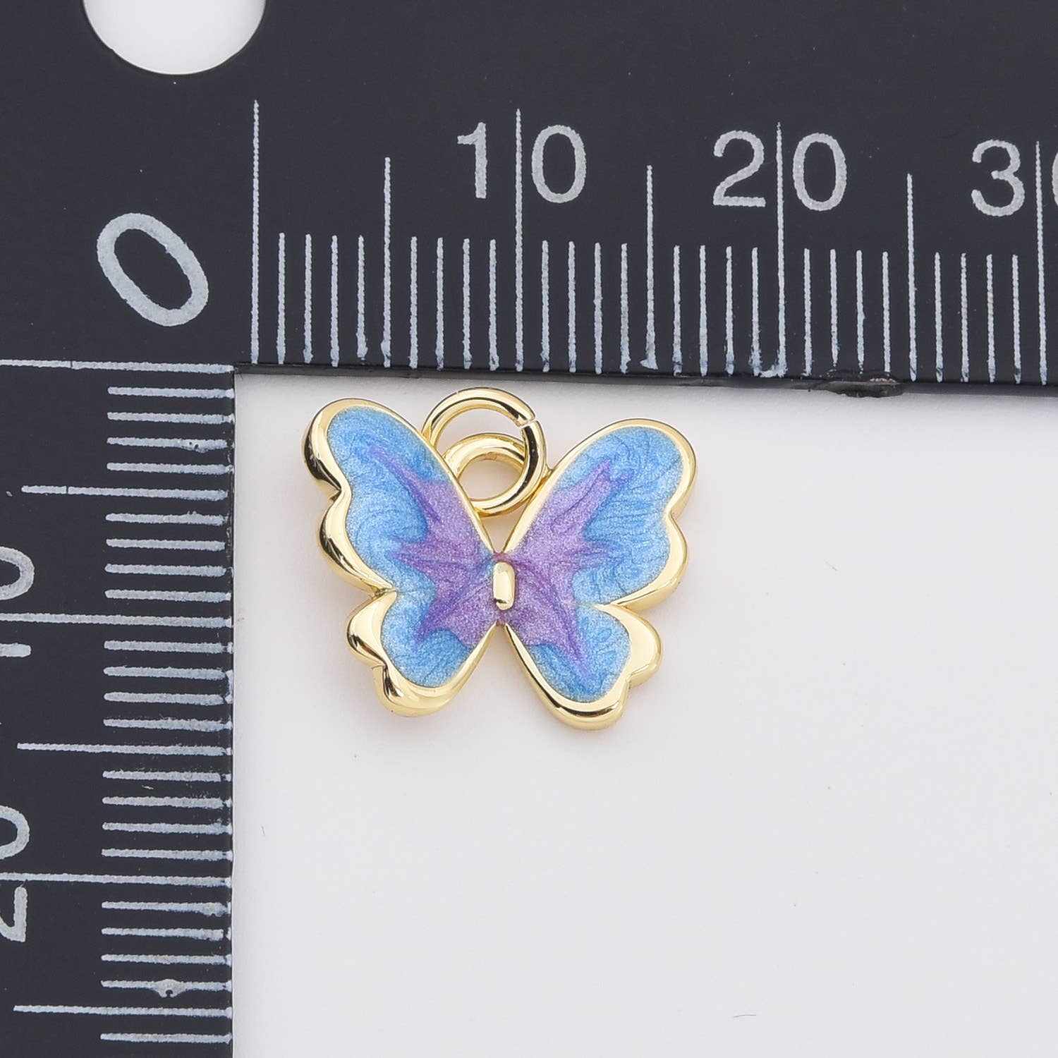 Enamel Monarch Butterfly Charm in Gold Filled, CP2199