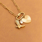18K Gold PVD Stainless Steel Coastal Cowboy Charm Set: Gold