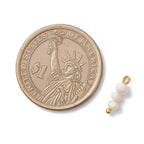 Mini Gold Triple Freshwater Pearl Charm