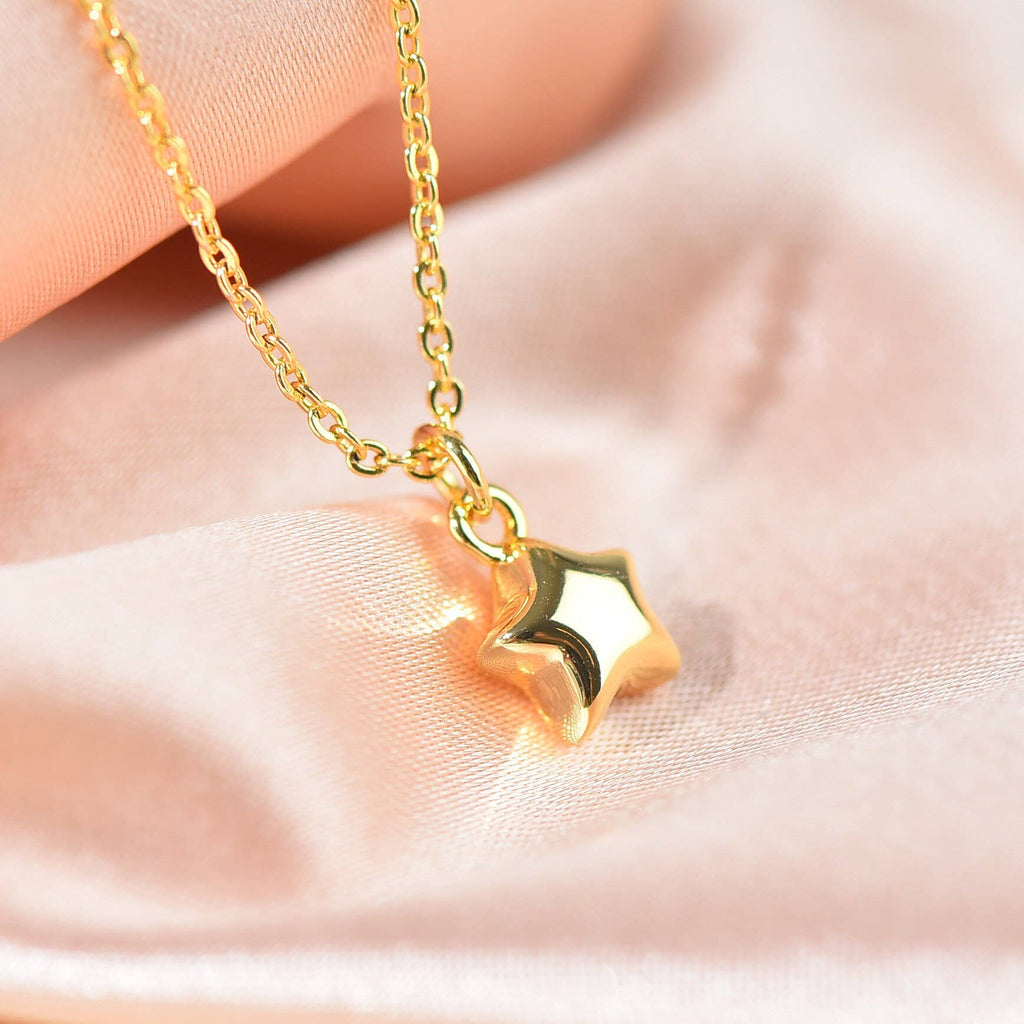 Gold Dainty Star Pendant Charm, CPG041: 10pcs