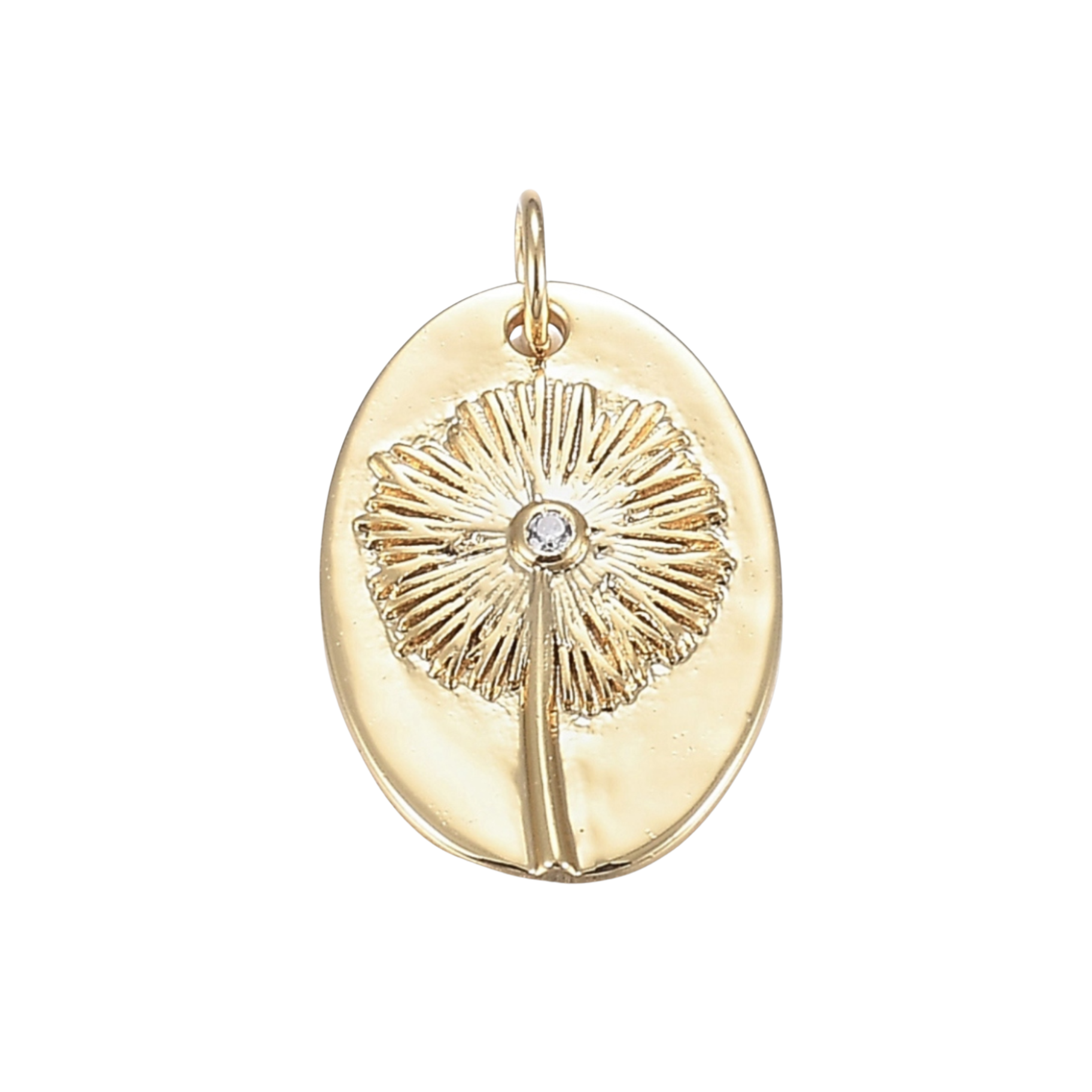 Gold Dandelion Charm