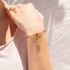 Gold Paperclip Carabiner Bracelet