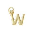 18k Gold Plated Brass Initial Charm Individual Letters: S