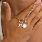 Silver Paperclip Carabiner Necklace
